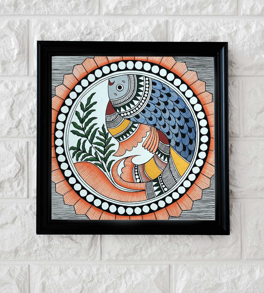 Prosperity Fish Mithila Framed Art