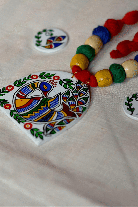 Mayura Heritage Hand-Painted Necklace Set